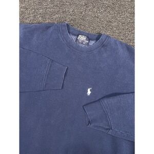 Vintage Polo Ralph Lauren Crewneck Sweatshirt Mens XL Navy Blue Made In USA Pony